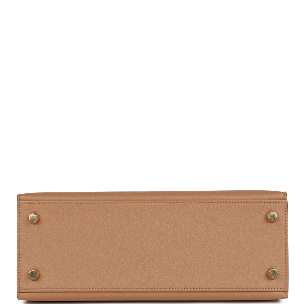Hermes Kelly Sellier 25 Chai Epsom Gold Hardware