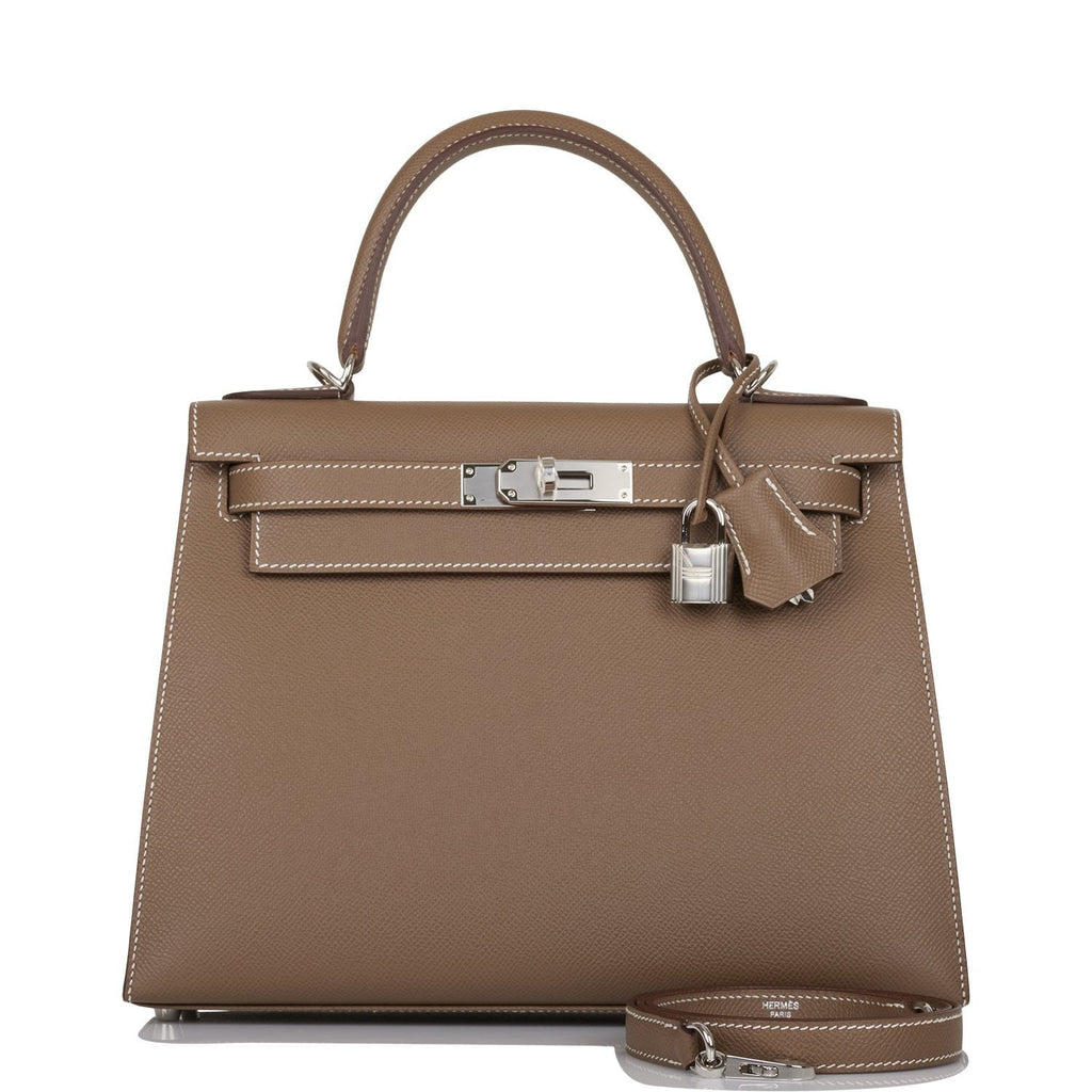 Hermes Kelly Sellier 28 Etoupe Epsom Palladium Hardware Payment 1 for PE