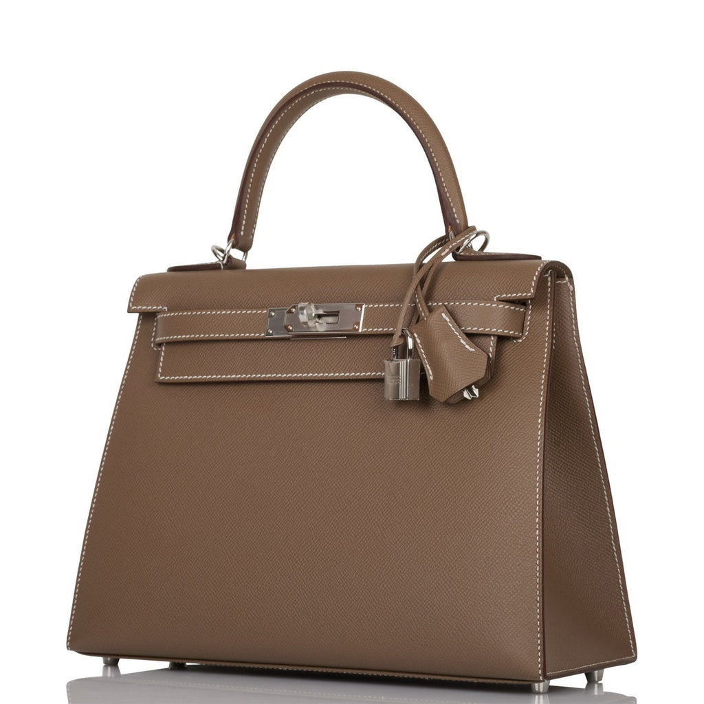 Hermes Kelly Sellier 28 Etoupe Epsom Palladium Hardware Payment 1 for PE