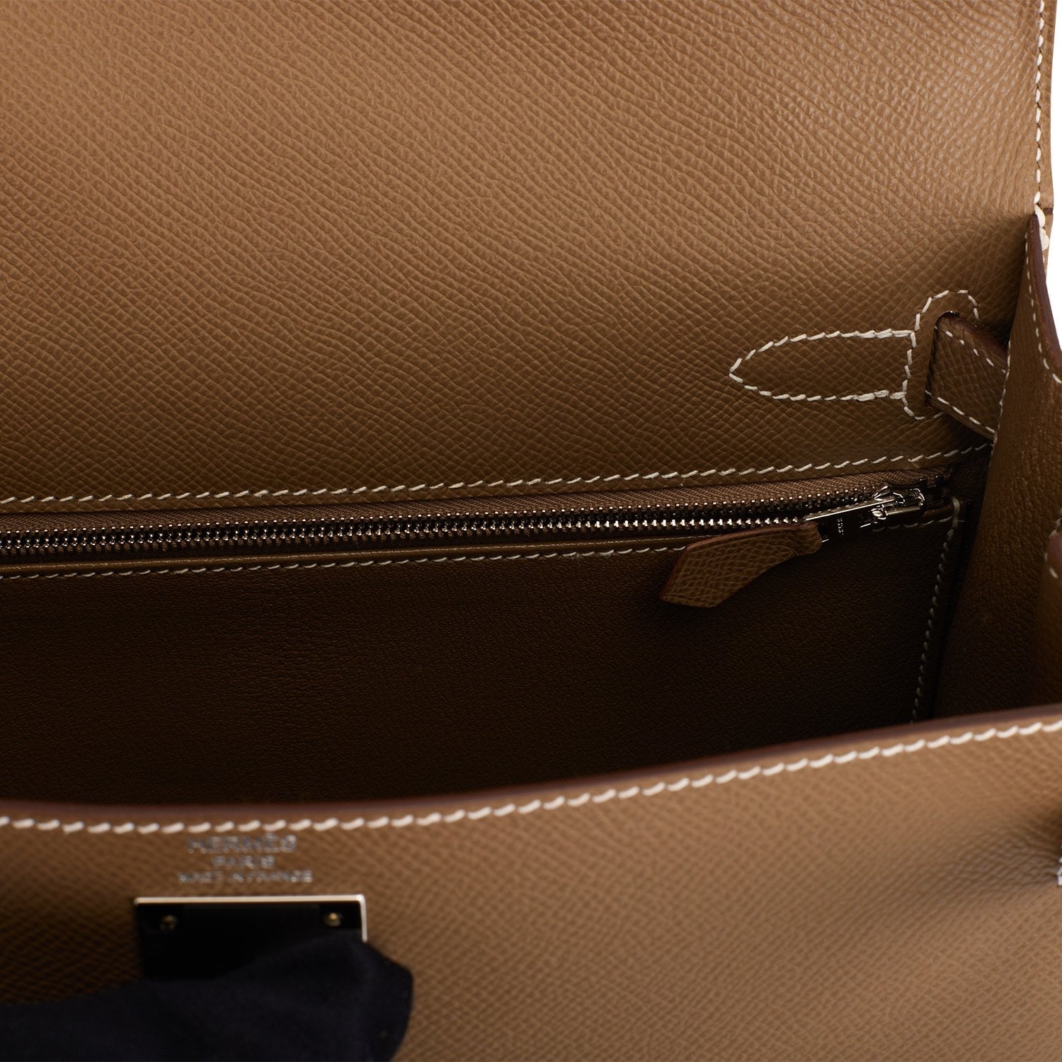 Hermes Kelly Sellier 28 Etoupe Epsom Palladium Hardware Payment 1 for PE