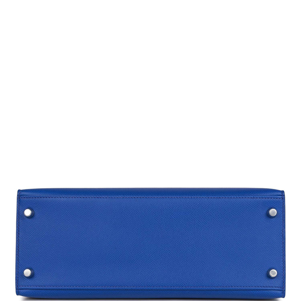 Hermes Bleu Royal Epsom Sellier Kelly 28cm Palladium Hardware