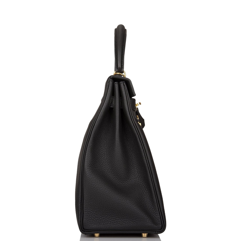 Hermes Black Togo Retourne Kelly 35cm Gold Hardware