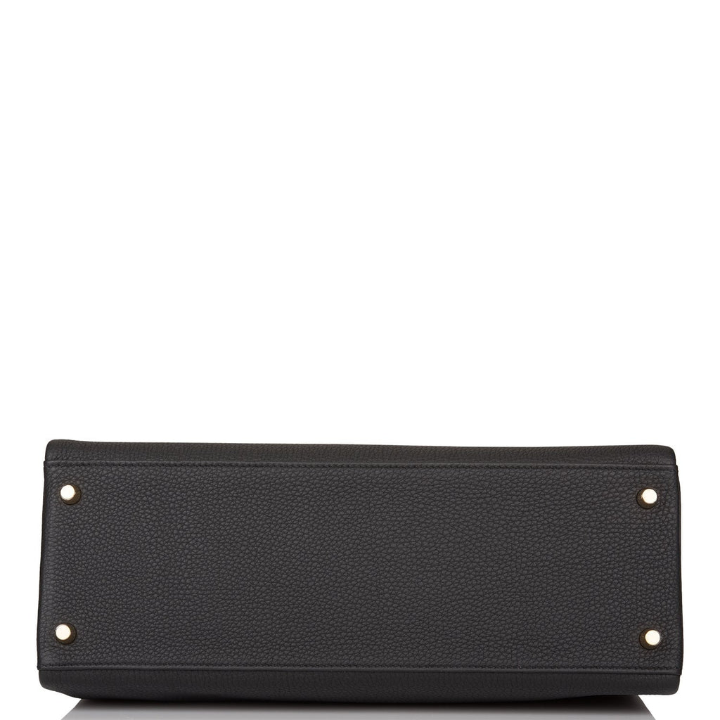 Hermes Black Togo Retourne Kelly 35cm Gold Hardware