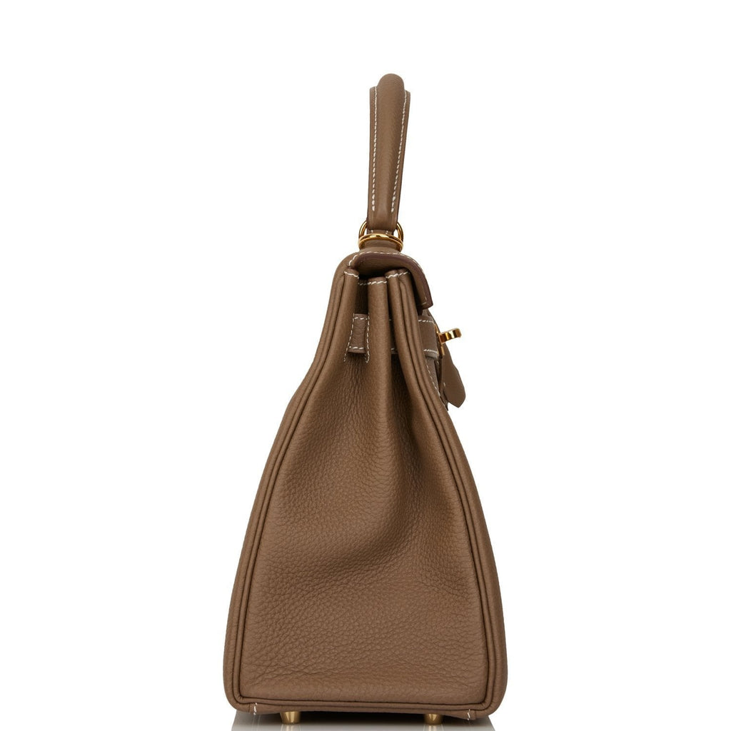 Hermes Kelly Retourne 28 Etoupe Togo Gold Hardware