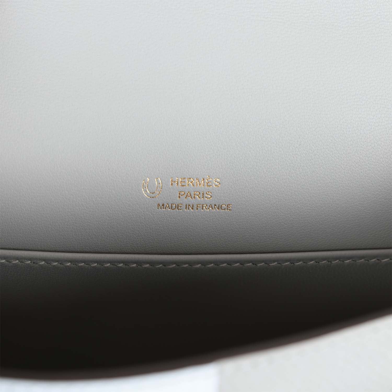 Hermes Special Order (HSS) Kelly Sellier 20 Casaque Bleu Brume and Gris Meyer Epsom Permabrass Hardware