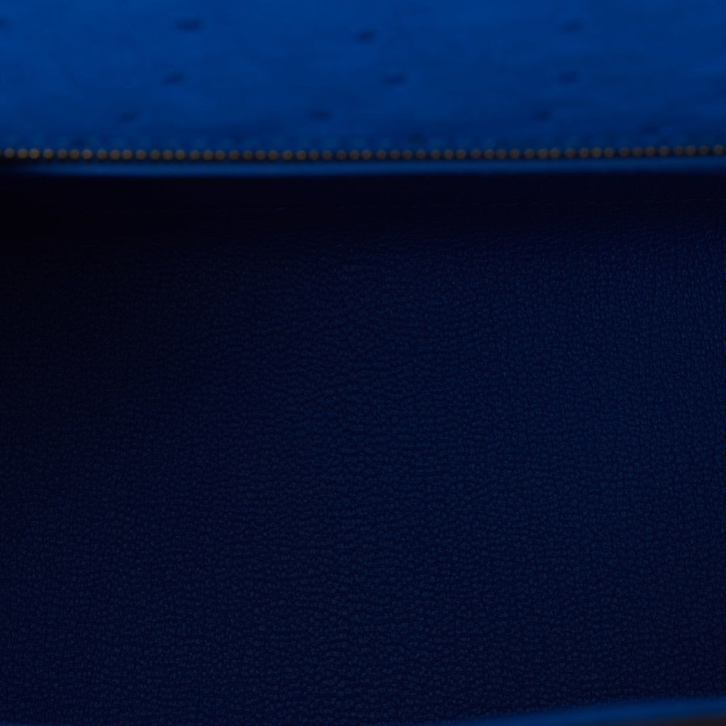 Hermes Kelly Sellier 25 Bleuet Ostrich Gold Hardware - Payment 2 for VG