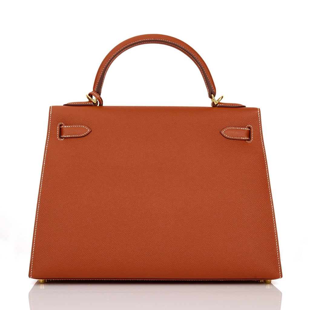 Hermes Kelly Sellier 32 Sienne Epsom Gold Hardware