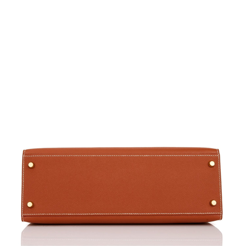 Hermes Kelly Sellier 32 Sienne Epsom Gold Hardware
