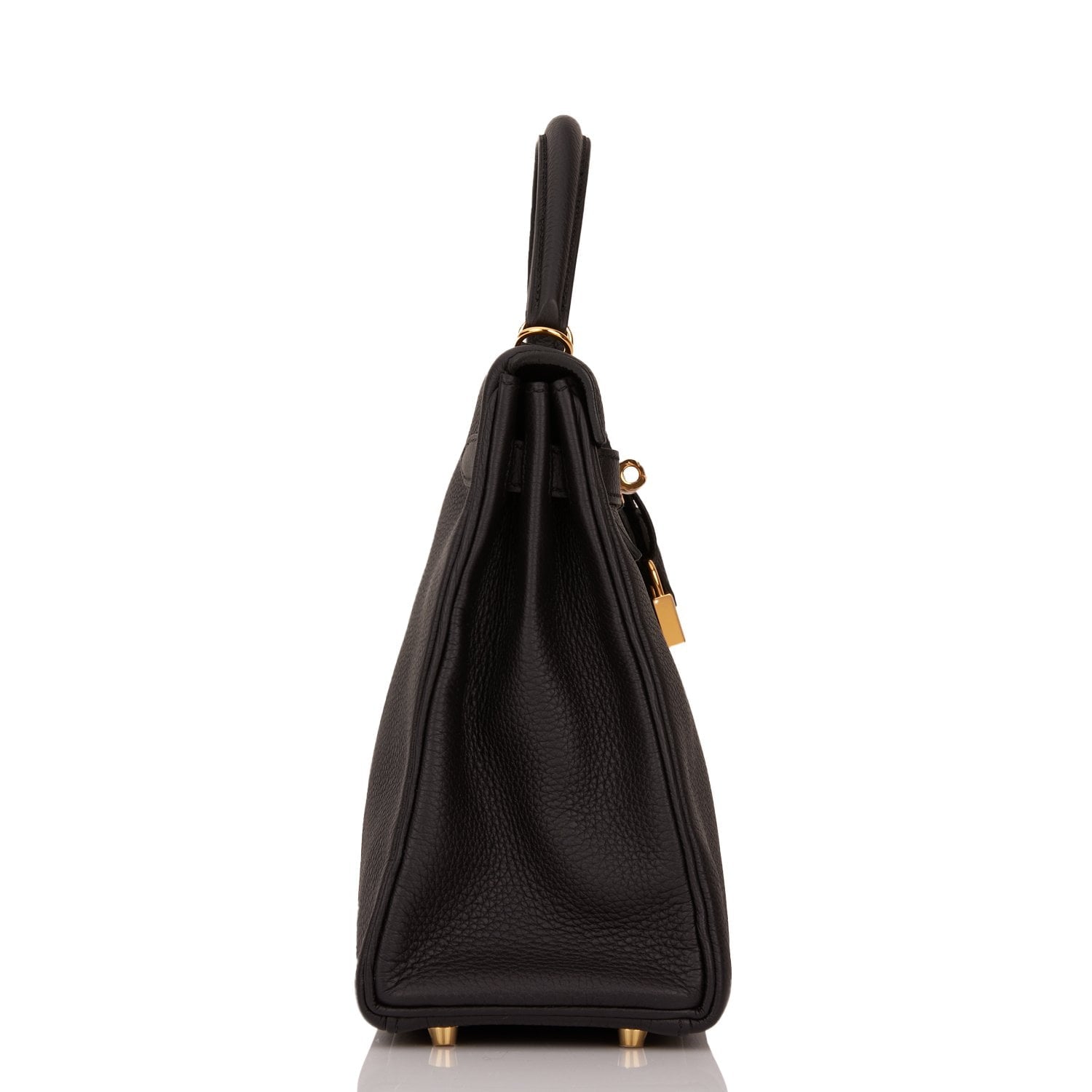 Hermes Kelly Retourne 32 Black Togo Gold Hardware