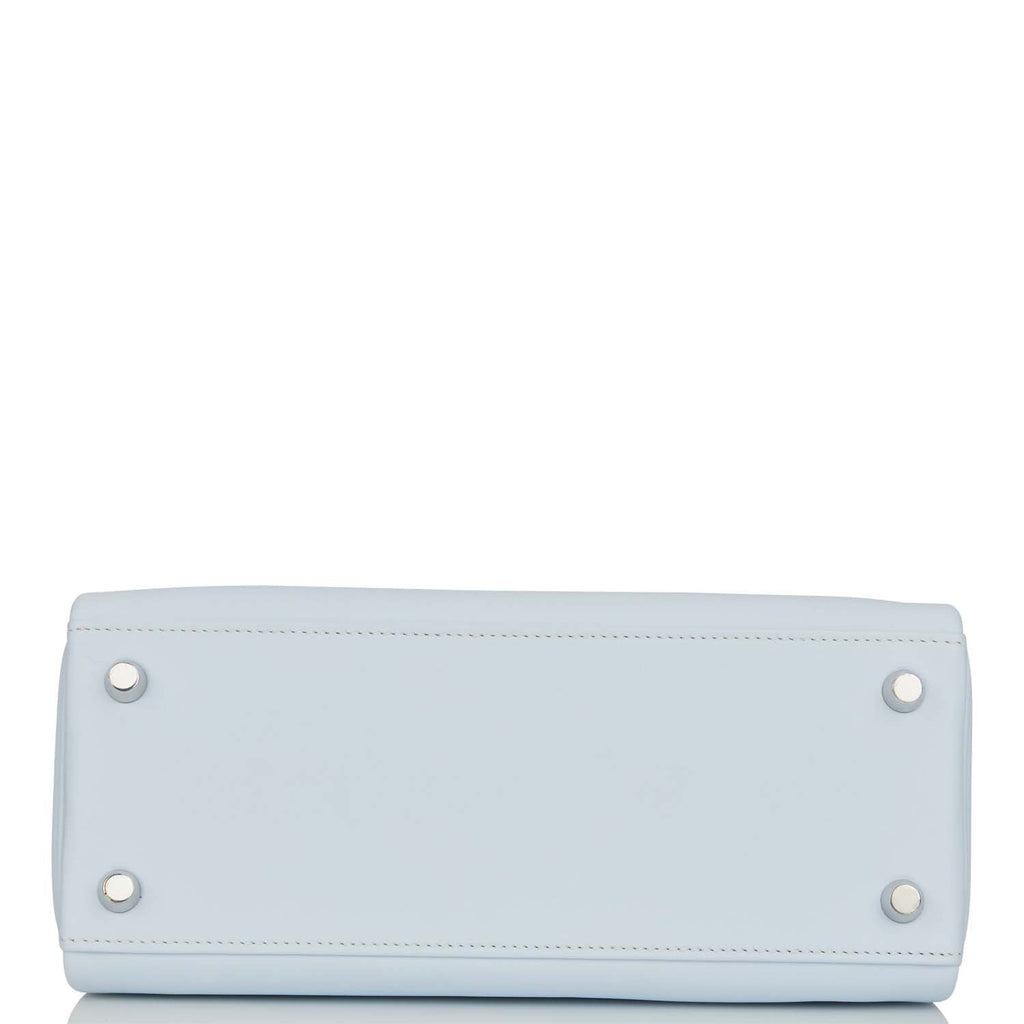 Hermes Kelly Retourne 25 Bleu Brume Swift Palladium Hardware