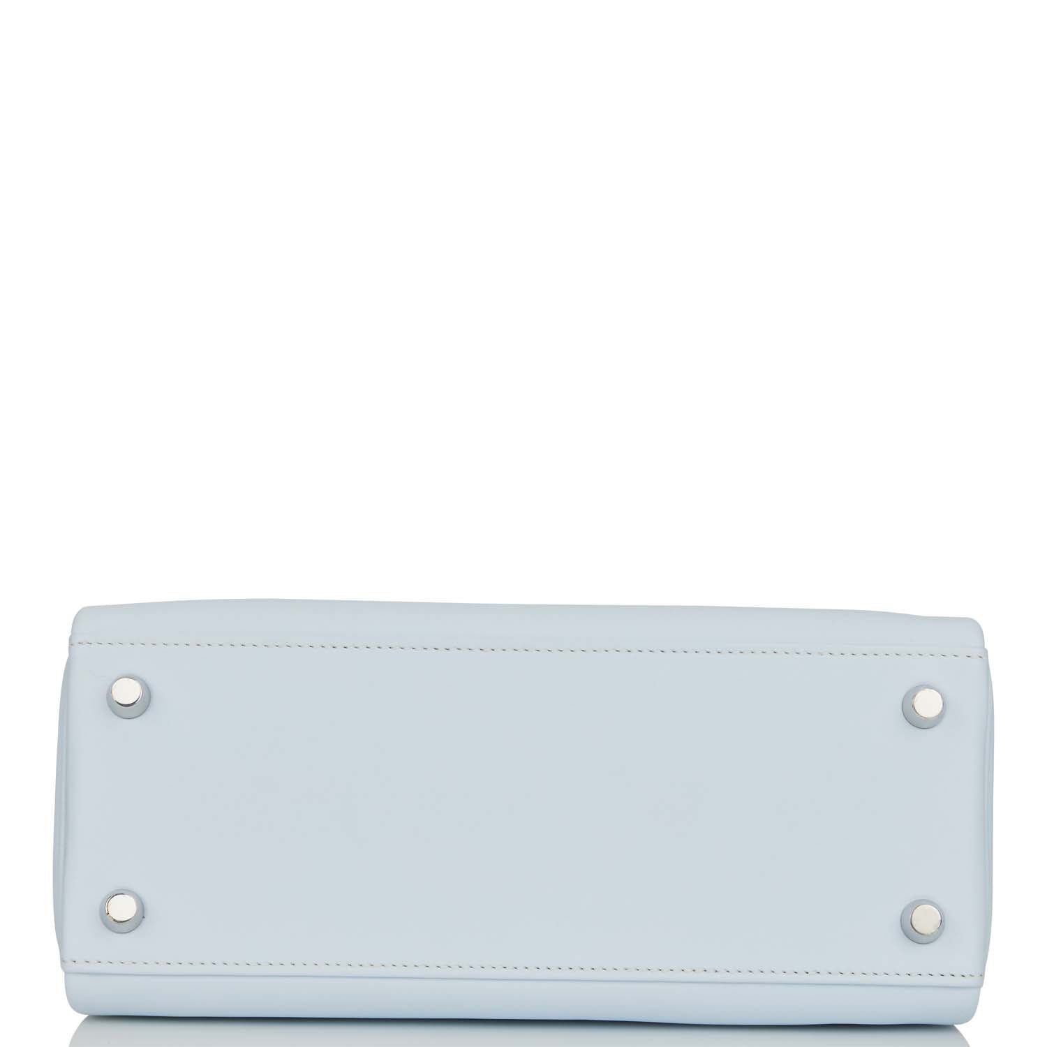 Hermes Kelly Retourne 25 Bleu Brume Swift Palladium Hardware