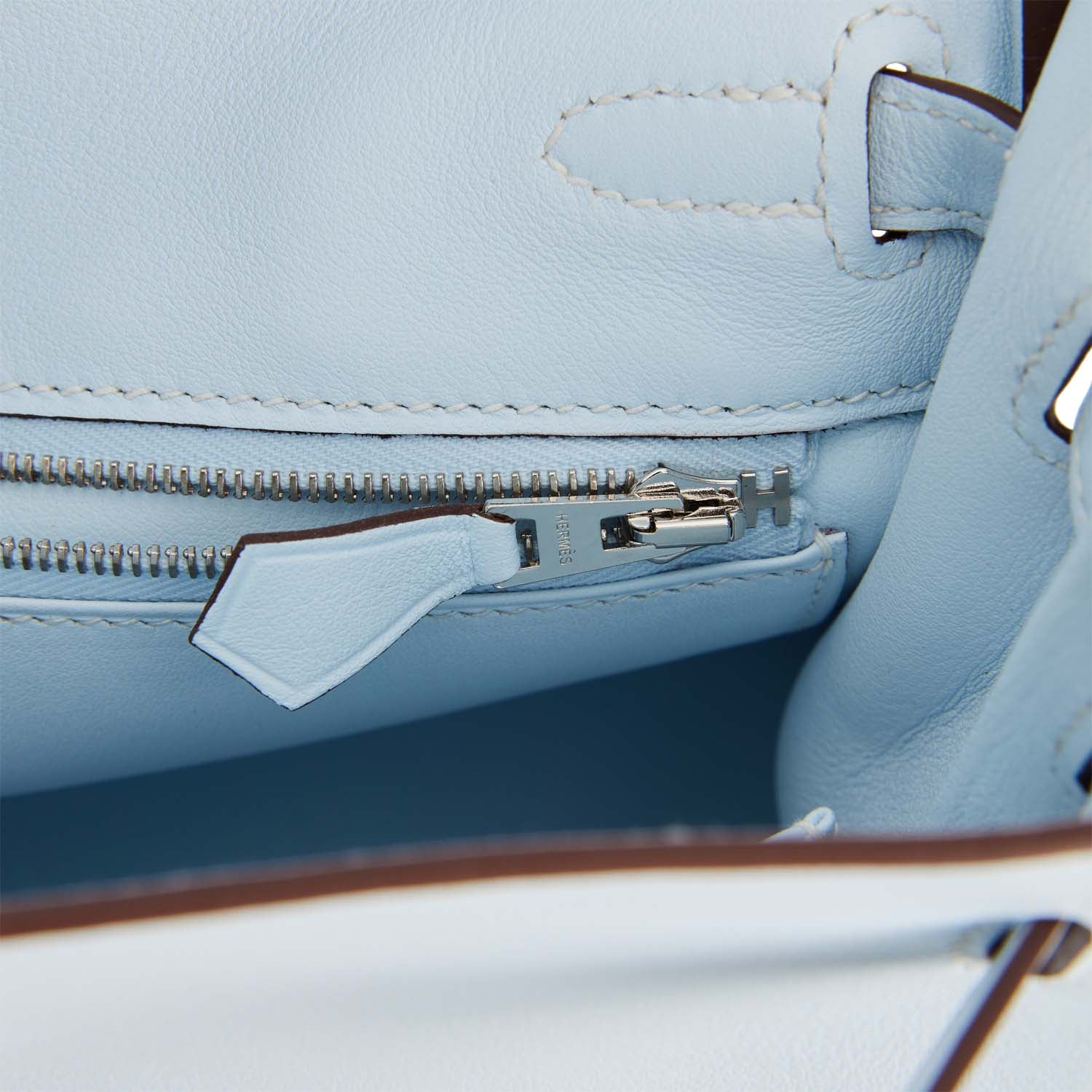 Hermes Kelly Retourne 25 Bleu Brume Swift Palladium Hardware