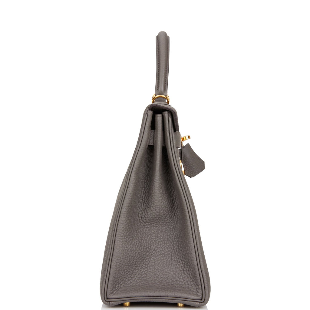Hermes Kelly Retourne 32 Etain Togo Gold Hardware