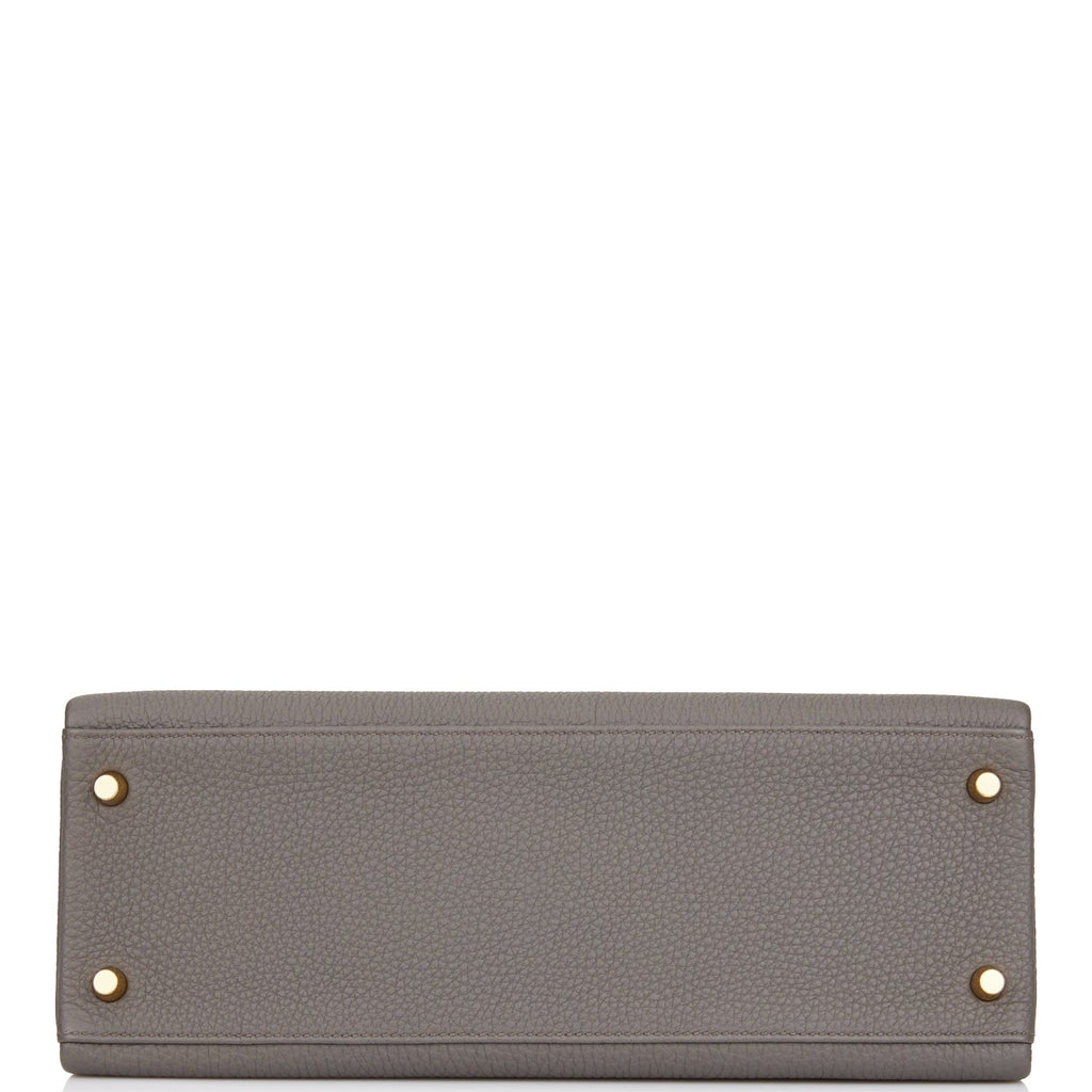 Hermes Kelly Retourne 32 Etain Togo Gold Hardware