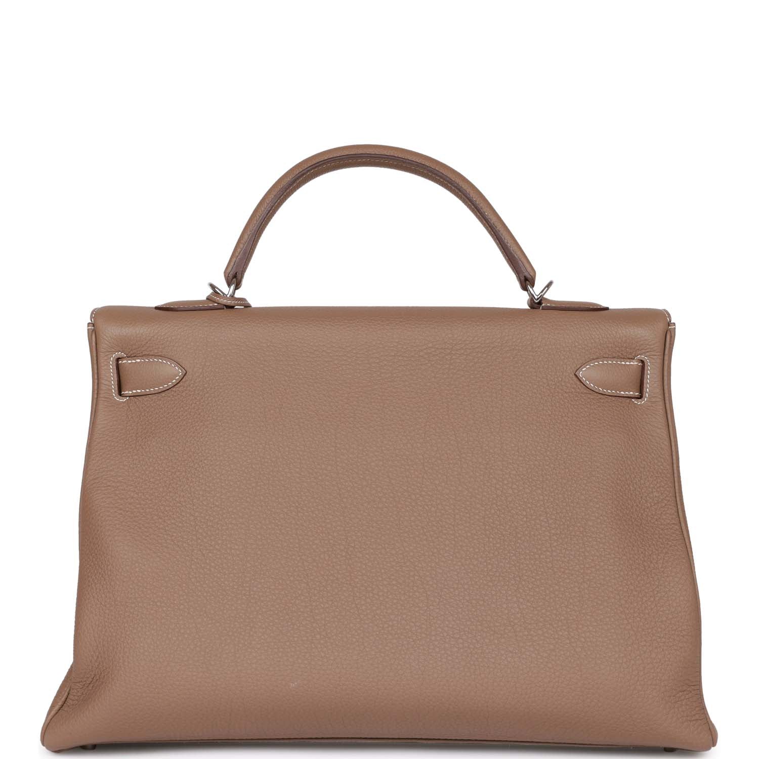 Hermes Kelly Retourne 40 Etoupe Togo Palladium Hardware