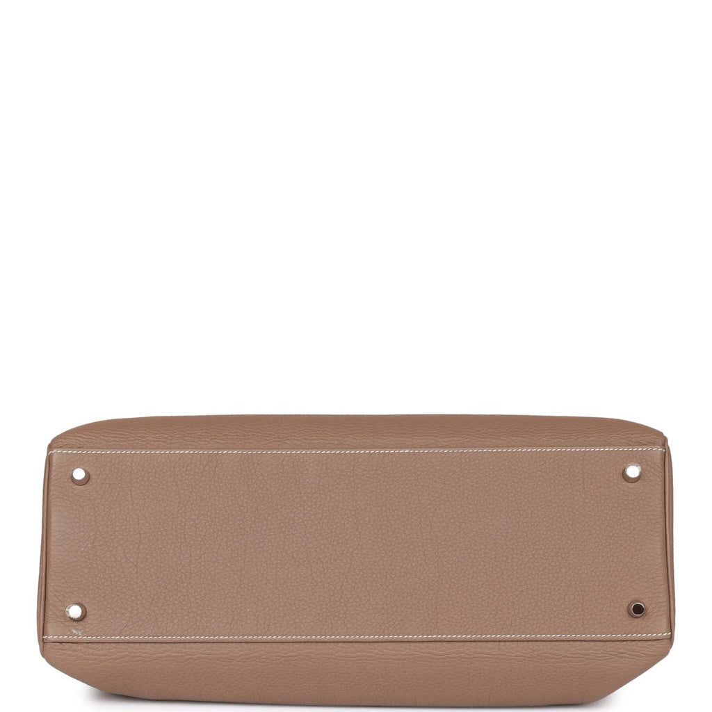 Hermes Kelly Retourne 40 Etoupe Togo Palladium Hardware