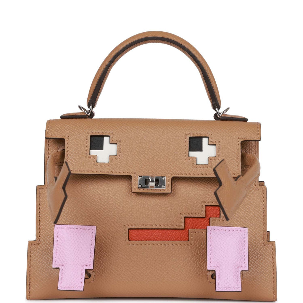 Hermes "Quelle Idolle" Picto Kelly Doll Chai Epsom Palladium Hardware - Payment 1