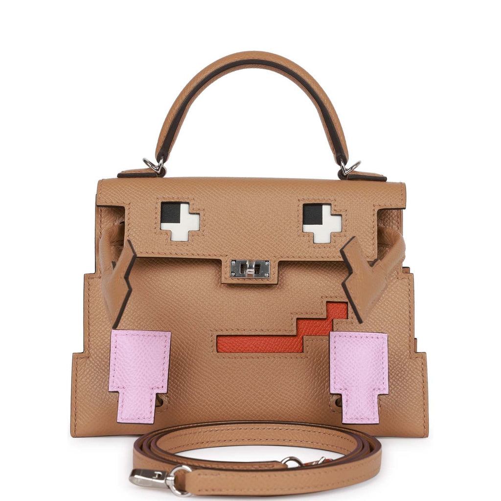Hermes "Quelle Idolle" Picto Kelly Doll Chai Epsom Palladium Hardware - Payment 1