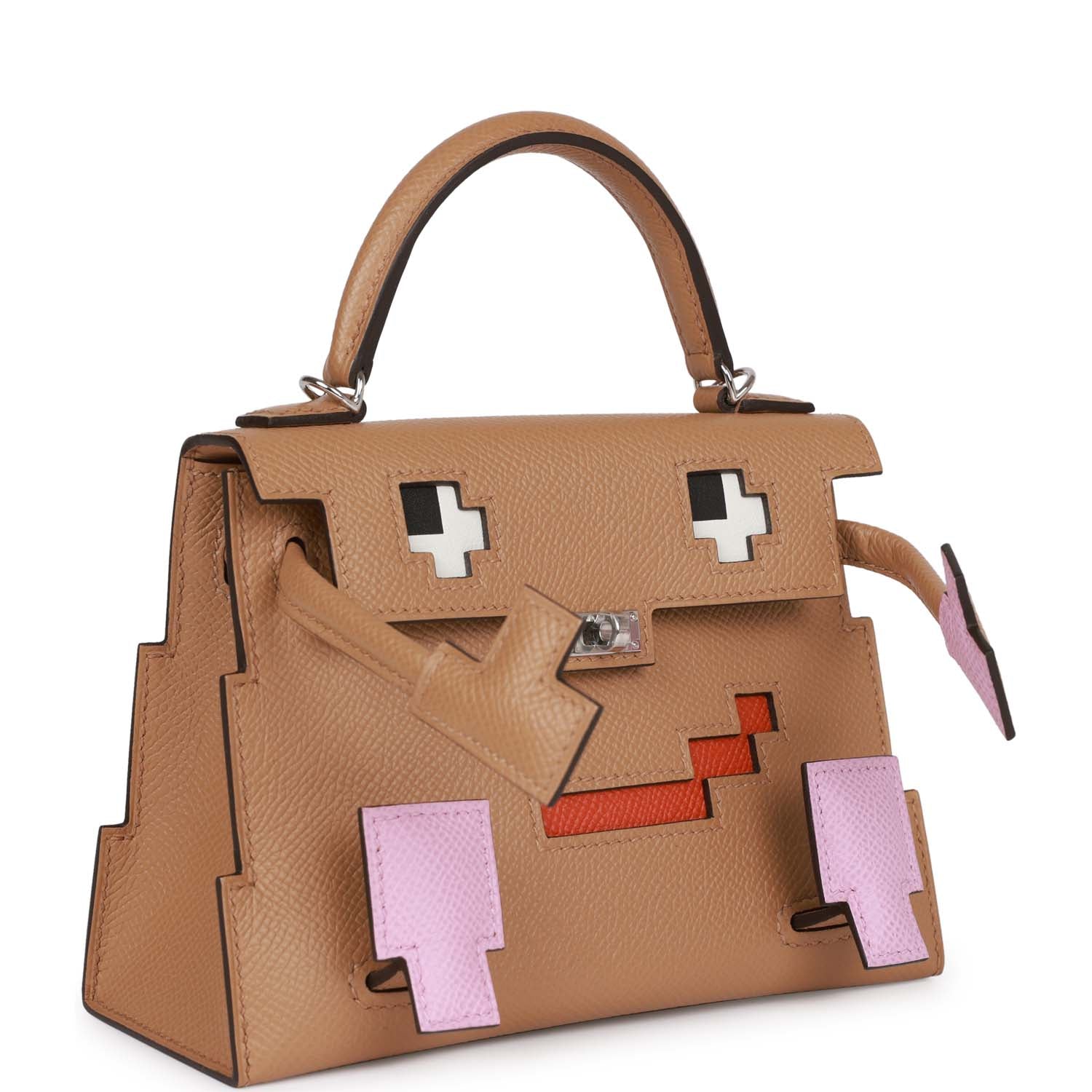 Hermes "Quelle Idolle" Picto Kelly Doll Chai Epsom Palladium Hardware - Payment 2