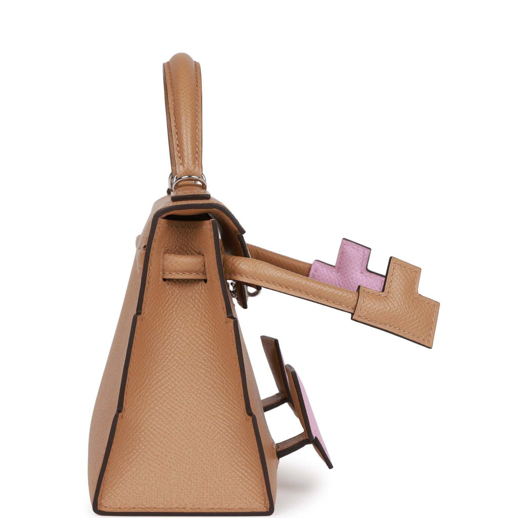 Hermes "Quelle Idolle" Picto Kelly Doll Chai Epsom Palladium Hardware - Payment 1
