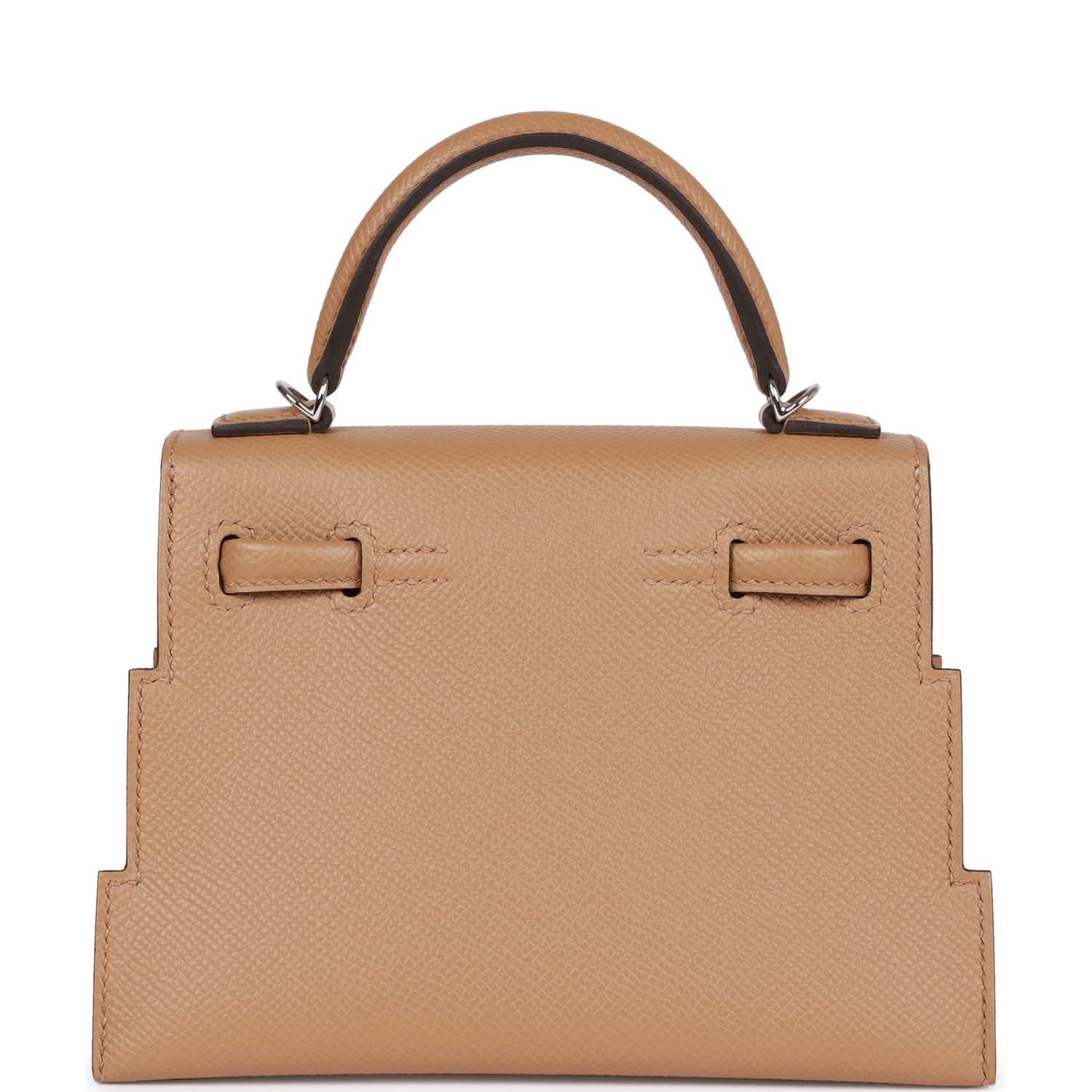 Hermes "Quelle Idolle" Picto Kelly Doll Chai Epsom Palladium Hardware - Payment 1