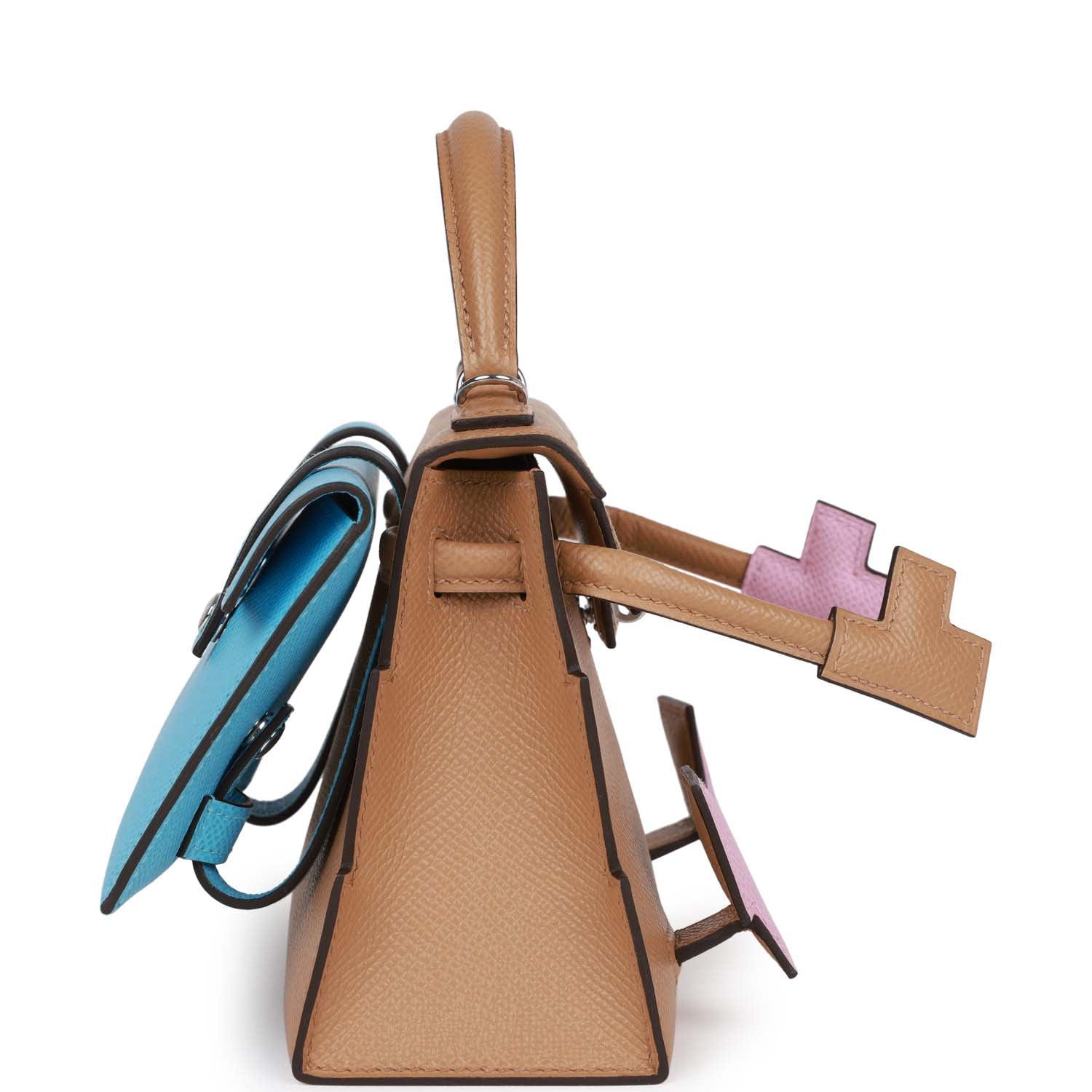 Hermes "Quelle Idolle" Picto Kelly Doll Chai Epsom Palladium Hardware - Payment 2