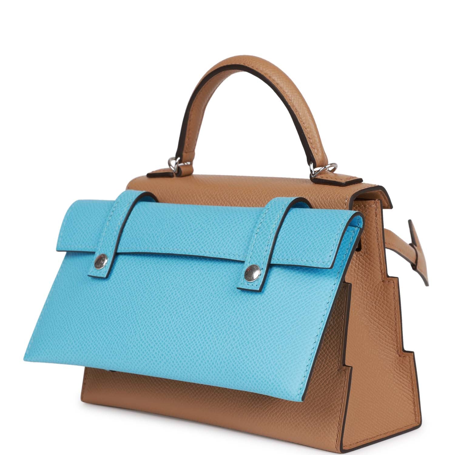 Hermes "Quelle Idolle" Picto Kelly Doll Chai Epsom Palladium Hardware - Payment 1