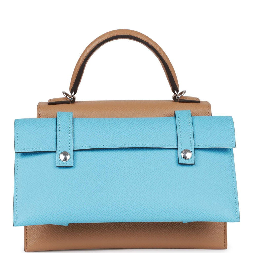 Hermes "Quelle Idolle" Picto Kelly Doll Chai Epsom Palladium Hardware - Payment 1
