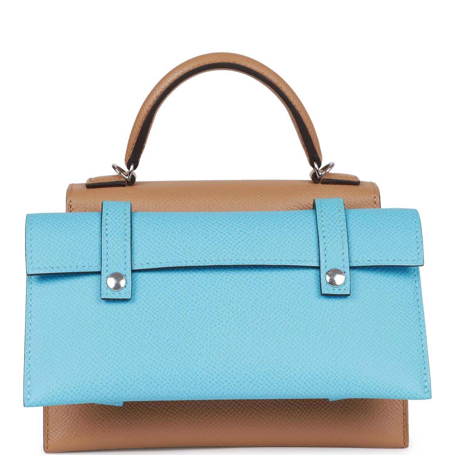 Hermes "Quelle Idolle" Picto Kelly Doll Chai Epsom Palladium Hardware - Payment 1
