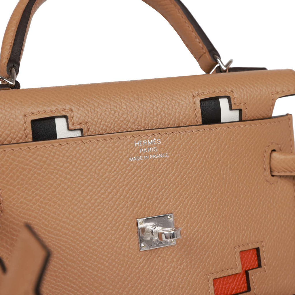 Hermes "Quelle Idolle" Picto Kelly Doll Chai Epsom Palladium Hardware - Payment 2
