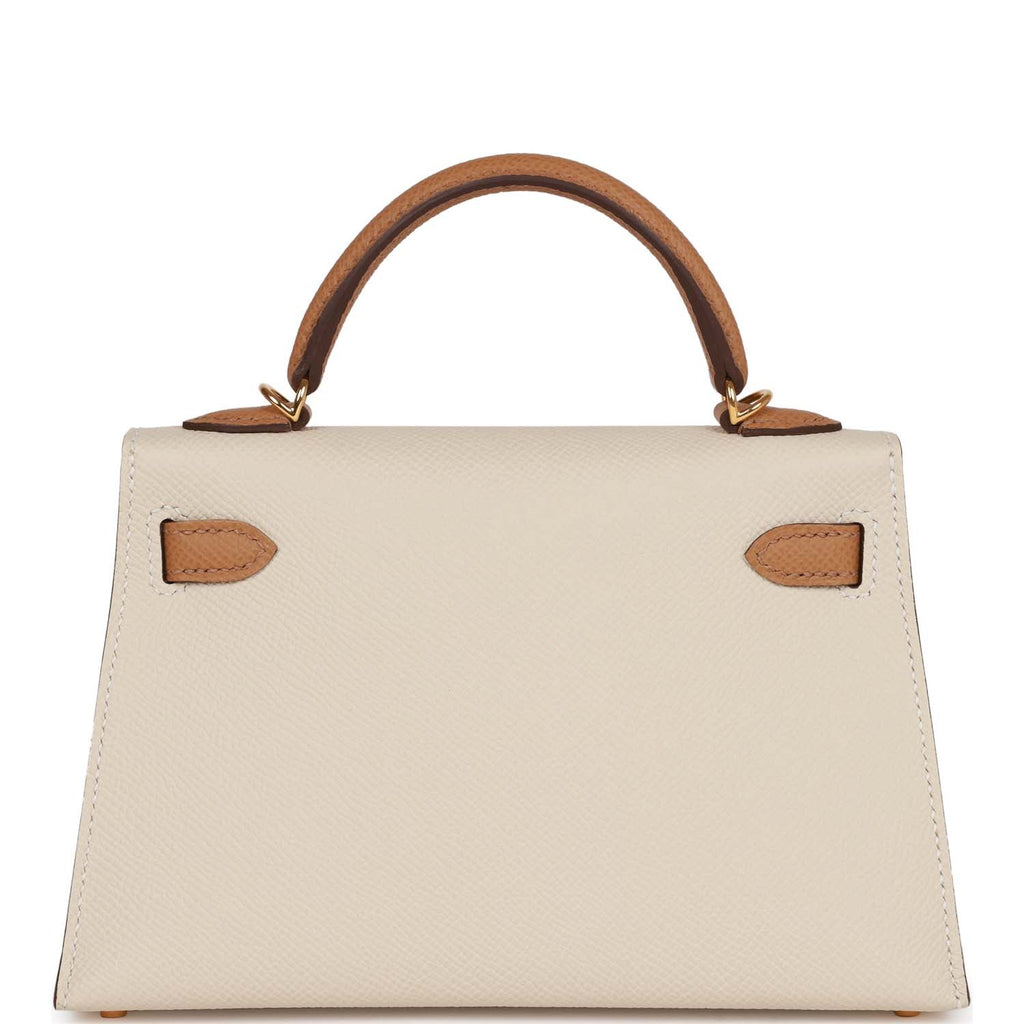 Hermes Special Order (HSS) Kelly Sellier 20 Craie and Biscuit Epsom Gold Hardware