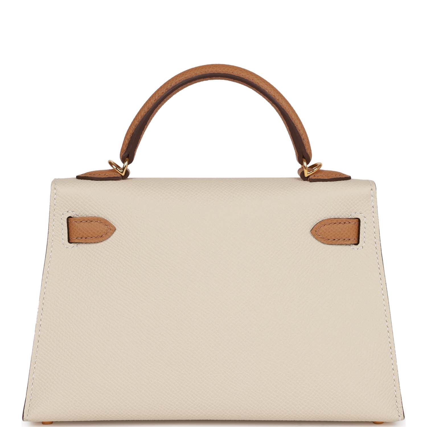 Hermes Special Order (HSS) Kelly Sellier 20 Craie and Biscuit Epsom Gold Hardware