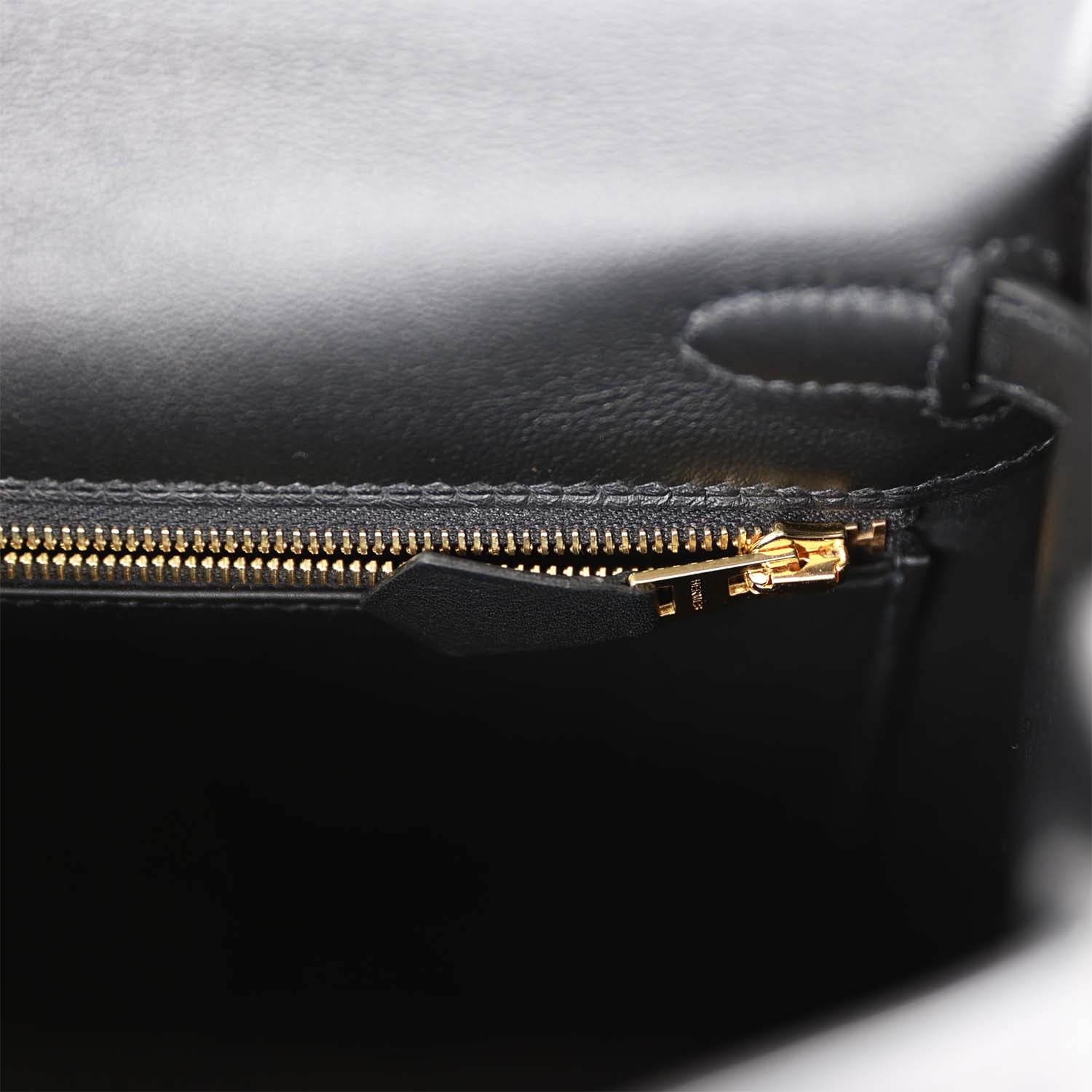 Hermes Kelly Retourne 25 Black Swift Gold Hardware