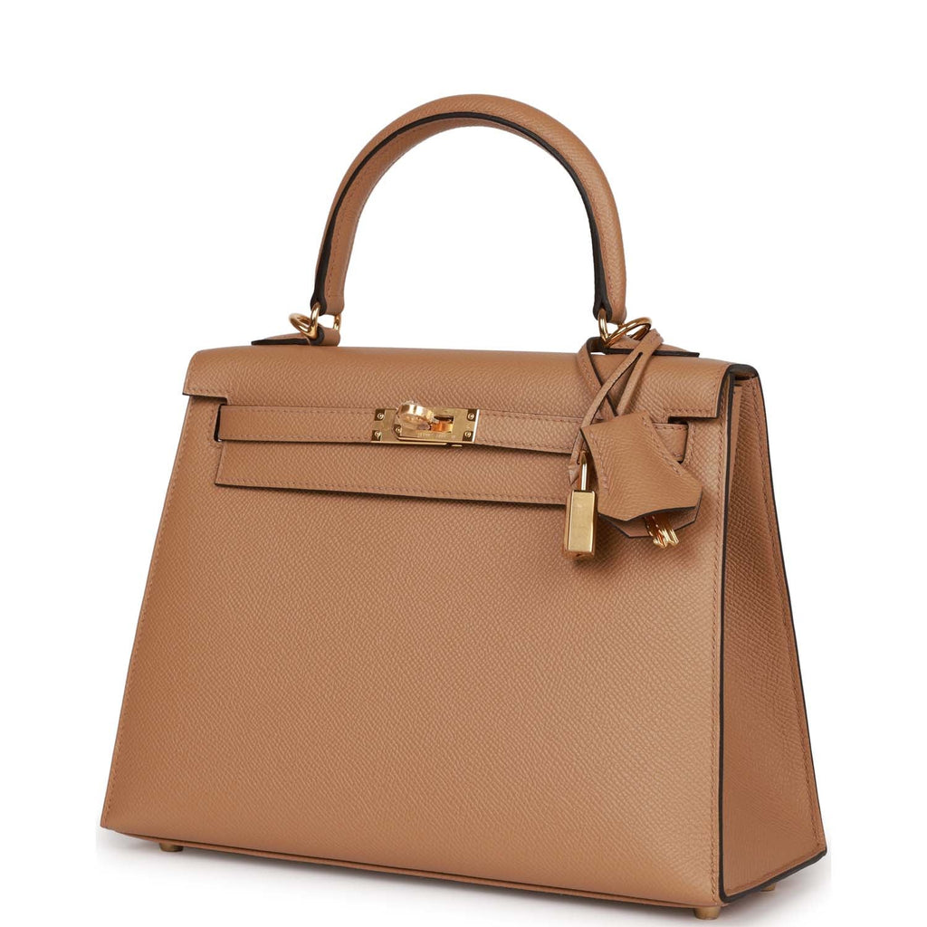 Hermes Kelly Sellier 25 Chai Epsom Gold Hardware