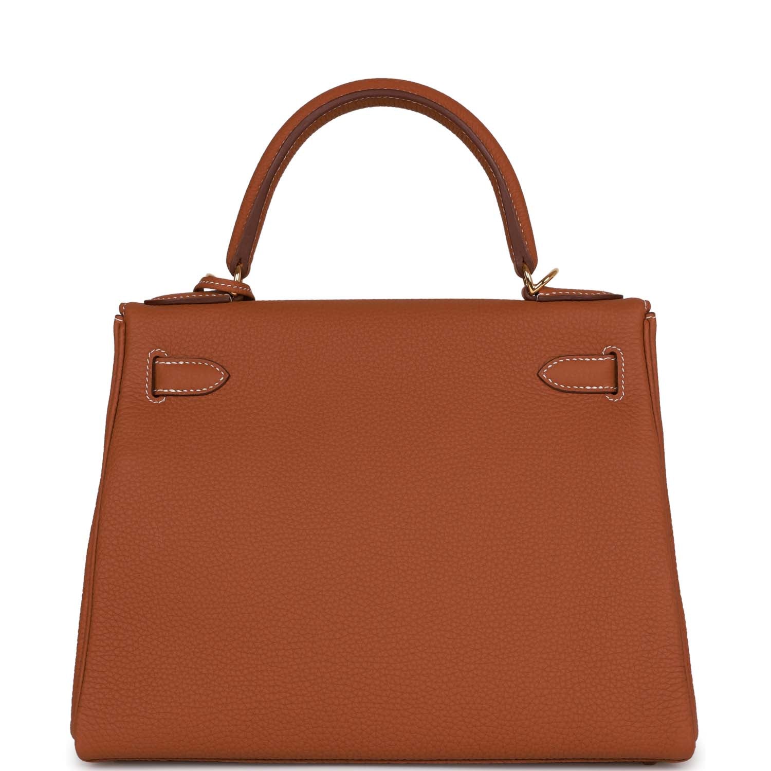 Pre-owned Hermes Kelly Retourne 28 Gold Togo Gold Hardware