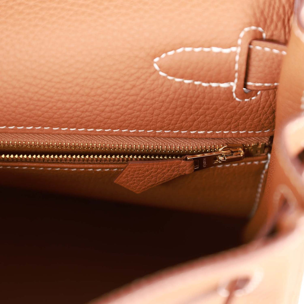 Pre-owned Hermes Kelly Retourne 28 Gold Togo Gold Hardware