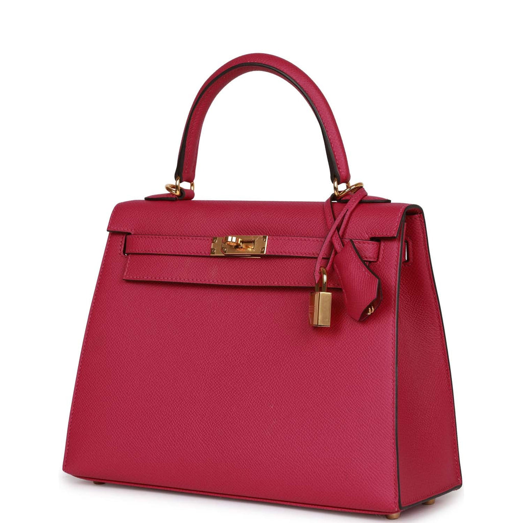 d Hermes Kelly Sellier 25 Rose Pourpre Epsom Gold Hardware