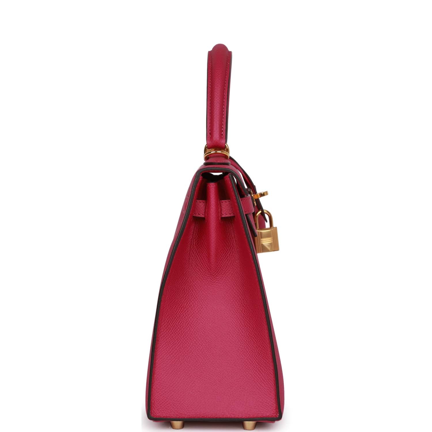 d Hermes Kelly Sellier 25 Rose Pourpre Epsom Gold Hardware