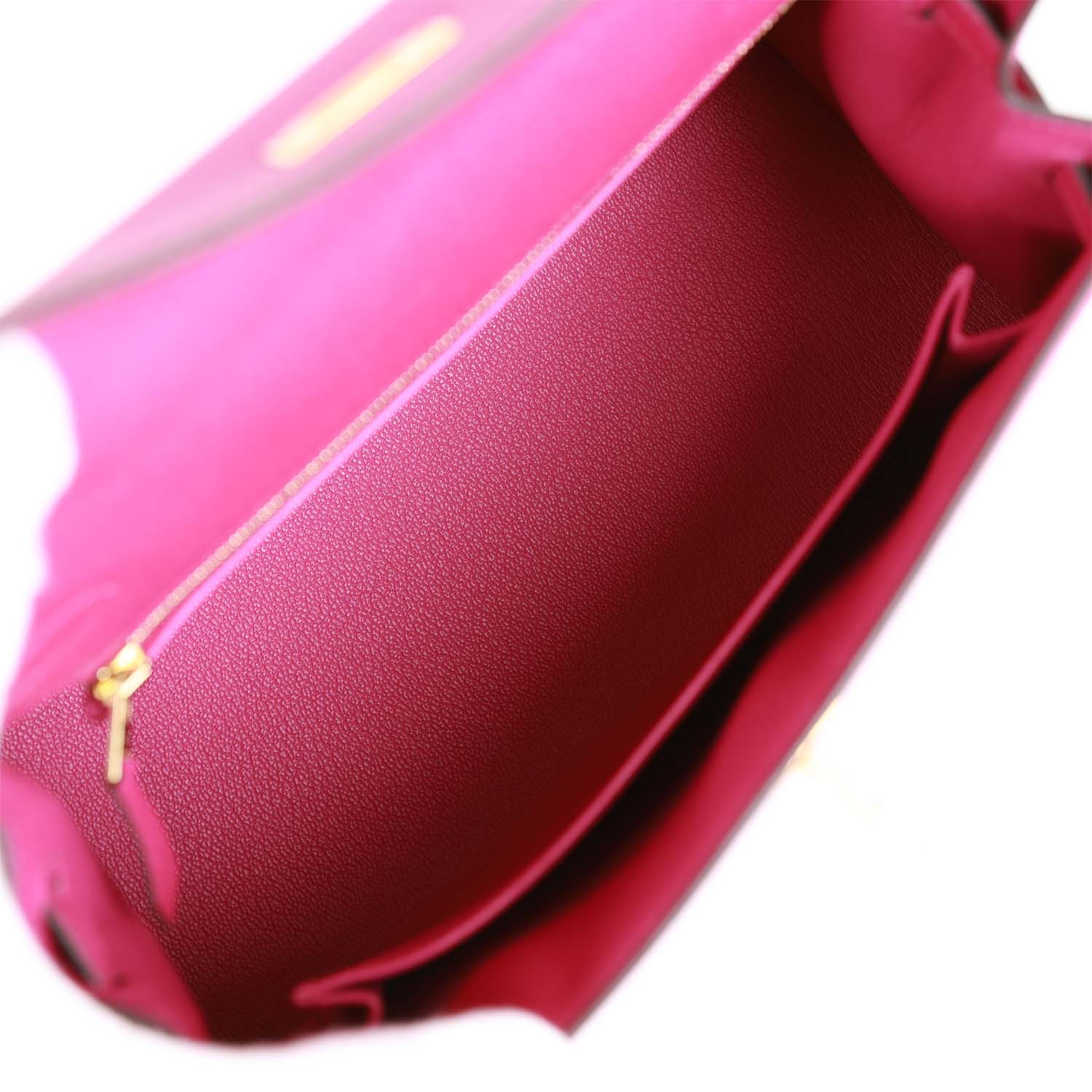 d Hermes Kelly Sellier 25 Rose Pourpre Epsom Gold Hardware