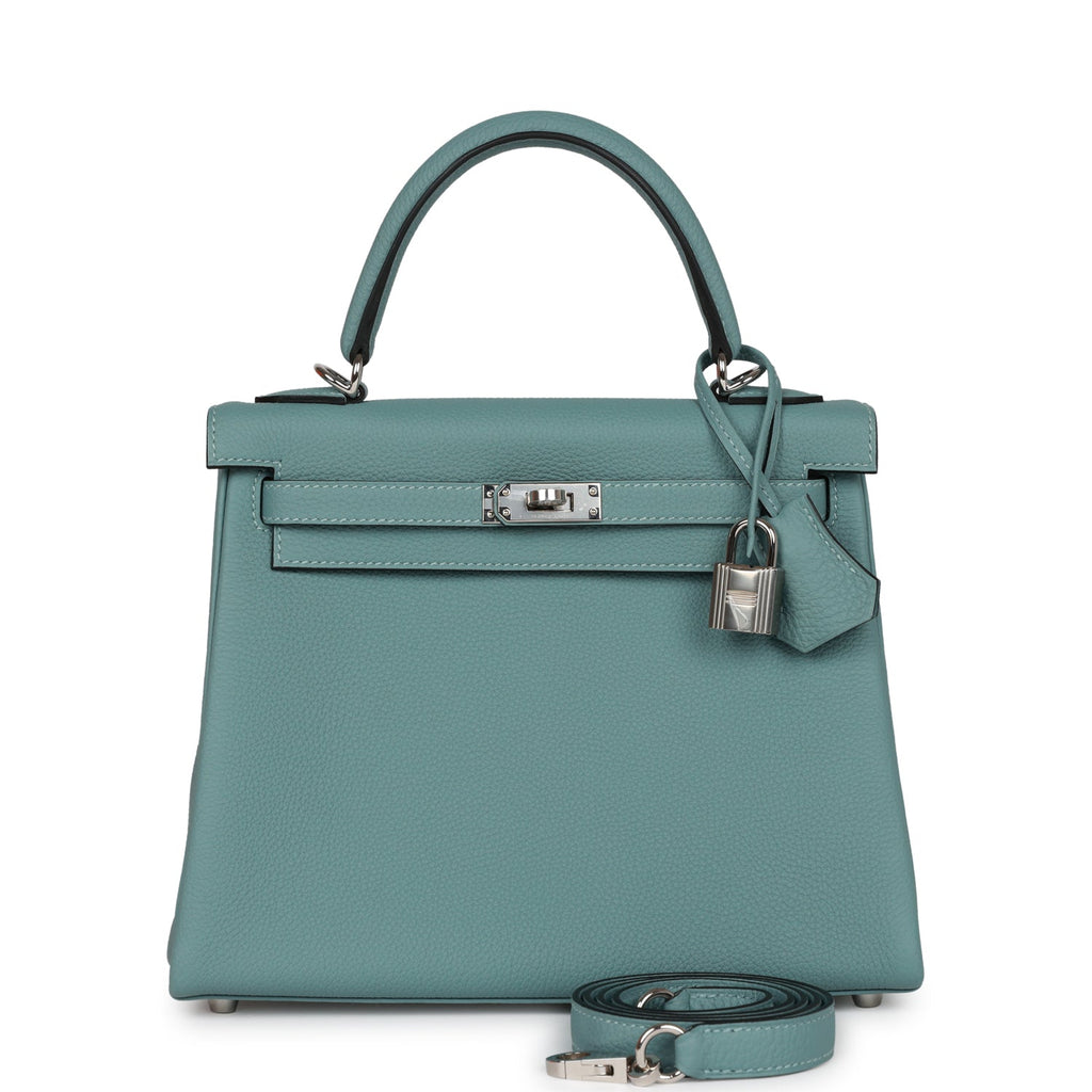 d Hermes Kelly Retourne 25 Ciel Togo Palladium Hardware