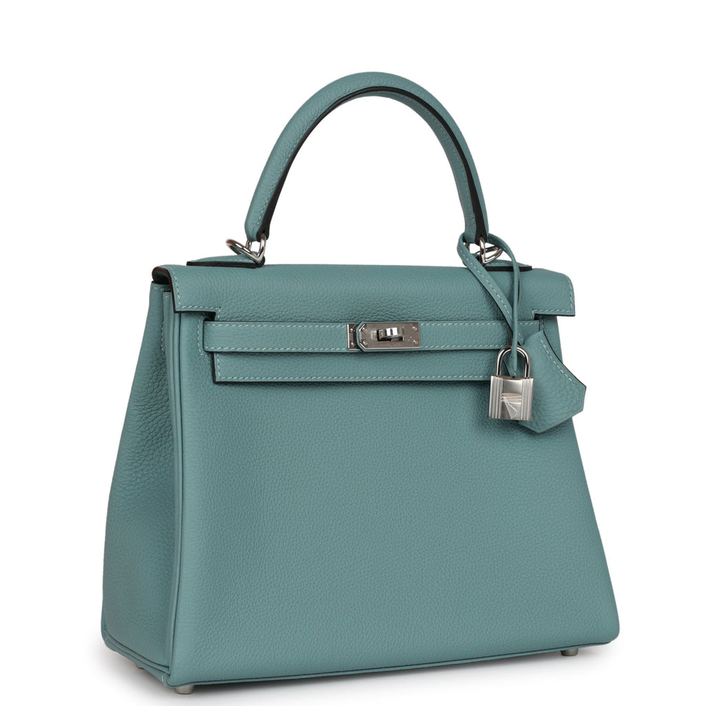 d Hermes Kelly Retourne 25 Ciel Togo Palladium Hardware