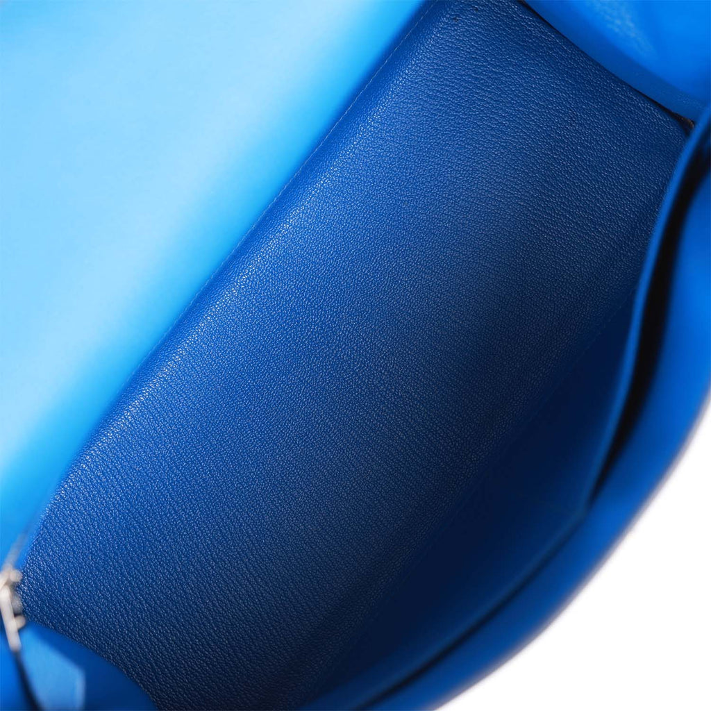 Hermes Kelly Retourne 32 Bleu France Togo Palladium Hardware