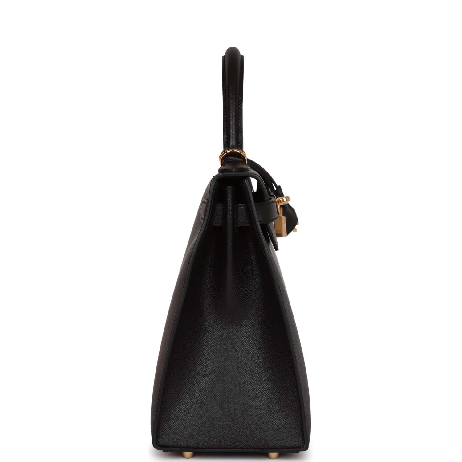 Hermes Kelly Sellier 28 Black Madame Gold Hardware