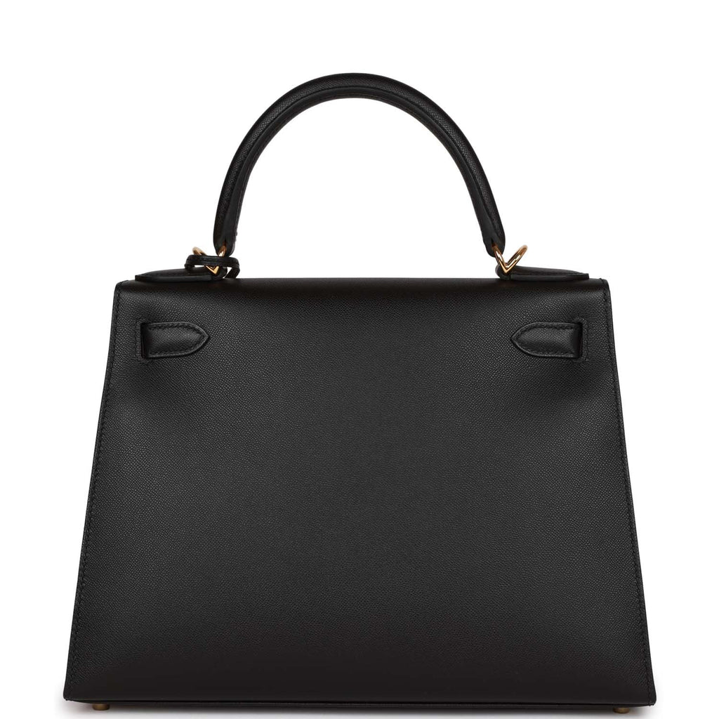 Hermes Kelly Sellier 28 Black Madame Gold Hardware
