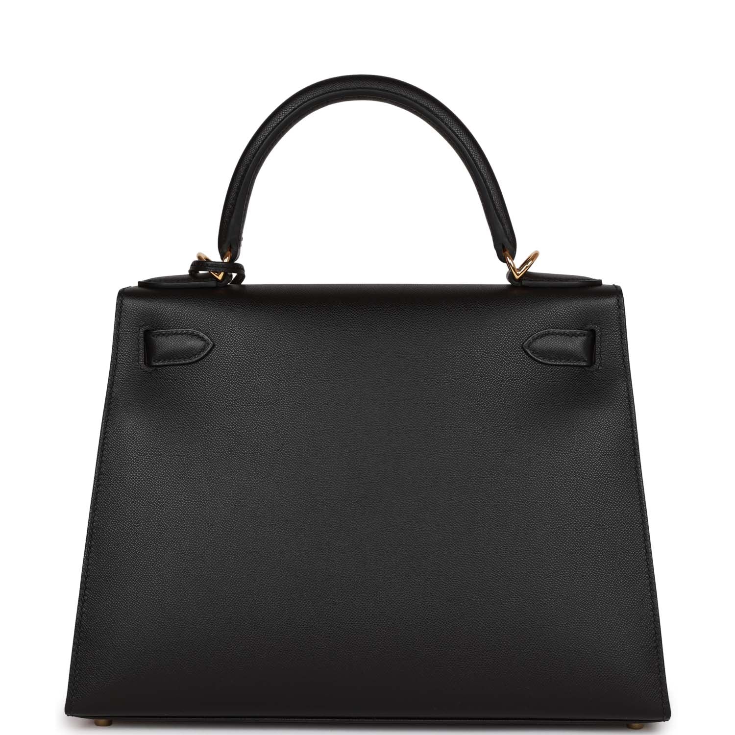 Hermes Kelly Sellier 28 Black Madame Gold Hardware