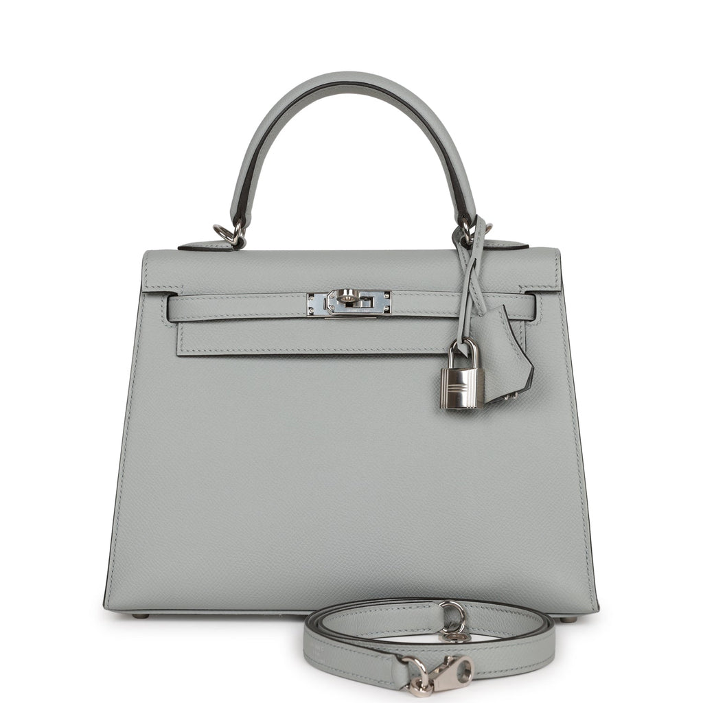 d Hermes Kelly Sellier 25 Bleu Glacier Epsom Palladium Hardware
