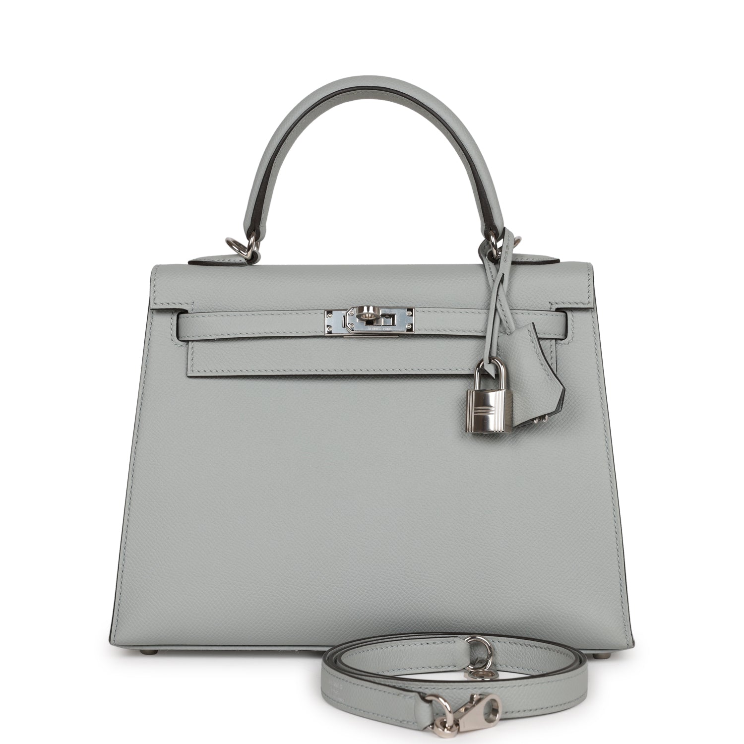 d Hermes Kelly Sellier 25 Bleu Glacier Epsom Palladium Hardware