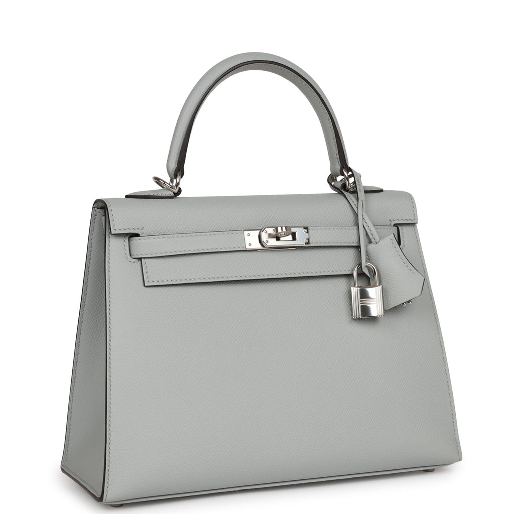 d Hermes Kelly Sellier 25 Bleu Glacier Epsom Palladium Hardware