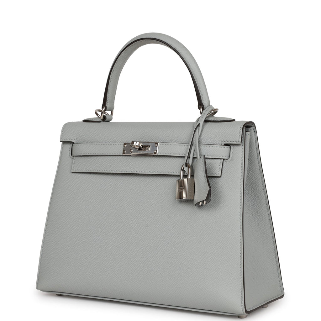 d Hermes Kelly Sellier 25 Bleu Glacier Epsom Palladium Hardware