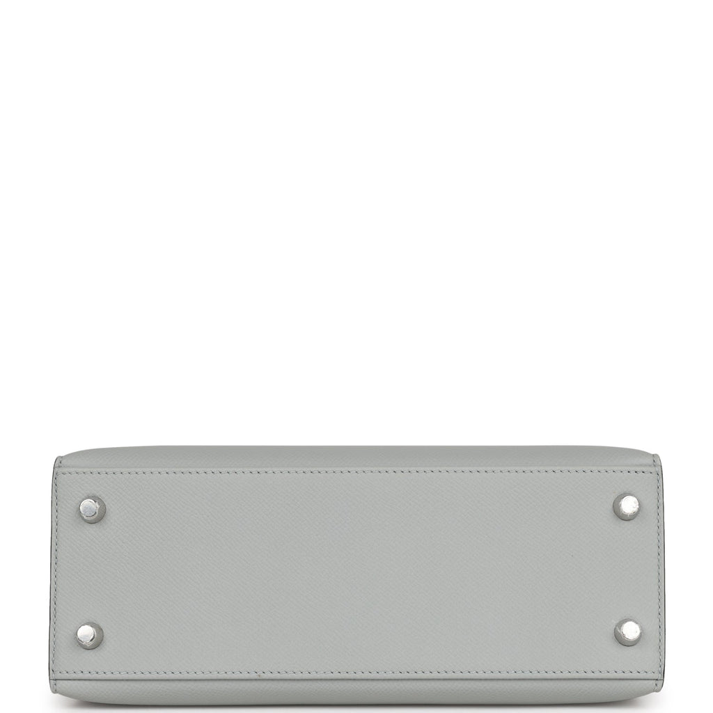 d Hermes Kelly Sellier 25 Bleu Glacier Epsom Palladium Hardware